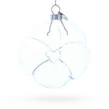 Load image into Gallery viewer, Flower-Shaped Clear Glass Christmas Ornament