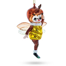 Load image into Gallery viewer, Adorable Little Bee Glass Christmas Ornament