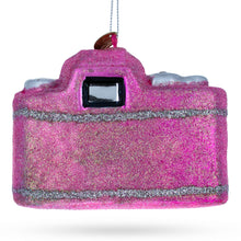 Load image into Gallery viewer, Vintage Pink Camera Glass Christmas Ornament