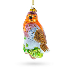Load image into Gallery viewer, Songbird on Branch Glass Christmas Ornament