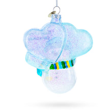 Load image into Gallery viewer, Snowman Celebrating Baby's First Christmas Glass Ornament