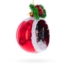 Load image into Gallery viewer, Festive Snowman and Christmas Tree Glass Ornament