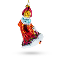 Load image into Gallery viewer, Snow Maiden in Red Glass Christmas Ornament