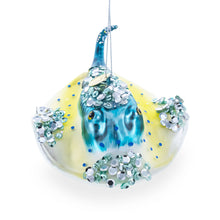 Load image into Gallery viewer, Blue Stingray Glass Christmas Ornament