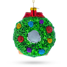 Load image into Gallery viewer, 2023 Snowmen Couple in Wreath Glass Christmas Ornament