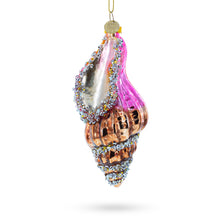 Load image into Gallery viewer, Conch Shell Glass Christmas Ornament