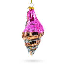 Load image into Gallery viewer, Conch Shell Glass Christmas Ornament