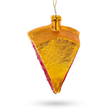 Load image into Gallery viewer, Cherry Pie Slice Glass Christmas Ornament
