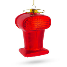 Load image into Gallery viewer, Vintage Red Espresso Machine Glass Christmas Ornament