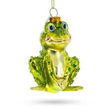 Load image into Gallery viewer, Shimmering Frog Glass Christmas Ornament