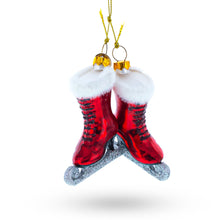 Load image into Gallery viewer, Red Skates Glass Christmas Ornament