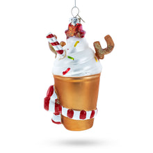 Load image into Gallery viewer, Reindeer Milkshake Glass Christmas Ornament
