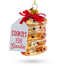 Load image into Gallery viewer, Cookies for Santa Glass Christmas Ornament