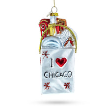 Load image into Gallery viewer, I Love Chicago Glass Christmas Ornament