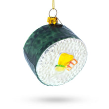 Load image into Gallery viewer, Sushi Roll Glass Christmas Ornament