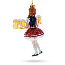 Load image into Gallery viewer, Girl Holding Beer Glass Christmas Ornament