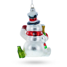 Load image into Gallery viewer, Snowman Bartender Glass Christmas Ornament