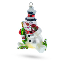 Load image into Gallery viewer, Snowman Bartender Glass Christmas Ornament