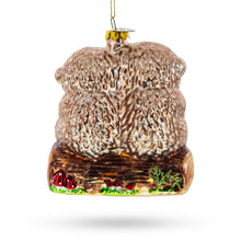 Load image into Gallery viewer, Wombats Roast Marshmallow Glass Christmas Ornament