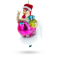Load image into Gallery viewer, Chicken in Pink Dress Glass Christmas Ornament