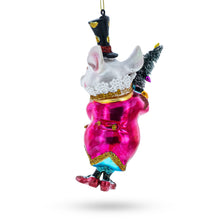 Load image into Gallery viewer, Vintage-Style Dapper Pig Glass Christmas Ornament