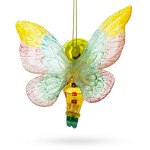 Load image into Gallery viewer, Enchanting Girl in Butterfly Costume Glass Christmas Ornament