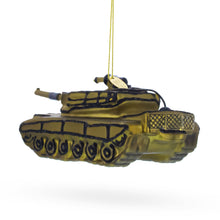 Load image into Gallery viewer, Military Army Tank Glass Christmas Ornament