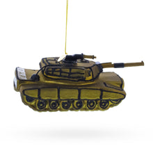 Load image into Gallery viewer, Military Army Tank Glass Christmas Ornament