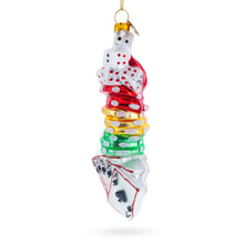 Load image into Gallery viewer, Lucky Casino Glass Christmas Ornament