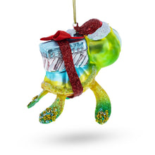 Load image into Gallery viewer, Baby Turtle Carrying Gifts Glass Christmas Ornament