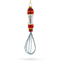 Load image into Gallery viewer, Culinary Whisk Glass Christmas Ornament