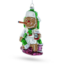 Load image into Gallery viewer, Gingerbread Party Relaxer Glass Christmas Ornament