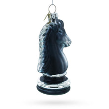 Load image into Gallery viewer, Black Knight Chess Glass Christmas Ornament