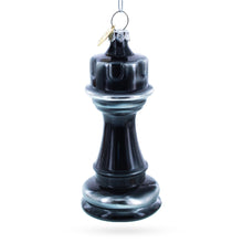 Load image into Gallery viewer, Black Rook (Castle) Chess Glass Christmas Ornament