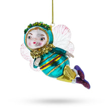 Load image into Gallery viewer, Enchanting Fairy Baby Glass Christmas Ornament