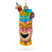 Load image into Gallery viewer, Tropical Tiki Cocktail Glass Christmas Ornament