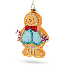 Load image into Gallery viewer, Sweet Gingerbread Man Glass Christmas Ornament