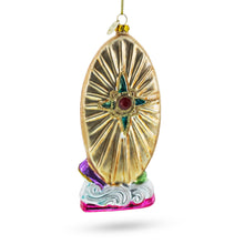 Load image into Gallery viewer, Reverent Virgin Mary Glass Christmas Ornament