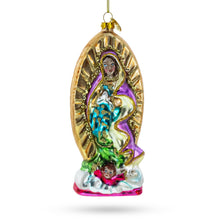 Load image into Gallery viewer, Reverent Virgin Mary Glass Christmas Ornament