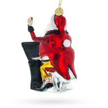 Load image into Gallery viewer, Santa Piano Performance Glass Christmas Ornament