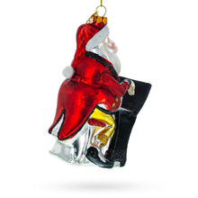 Load image into Gallery viewer, Santa Piano Performance Glass Christmas Ornament