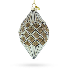 Load image into Gallery viewer, Geometric Vintage-Style Rhombus Finial Glass Christmas Ornament
