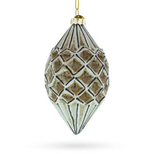 Load image into Gallery viewer, Geometric Vintage-Style Rhombus Finial Glass Christmas Ornament