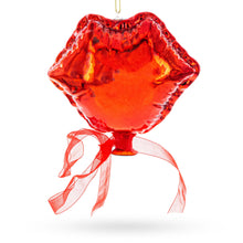 Load image into Gallery viewer, Sultry Red Lips Glass Christmas Ornament