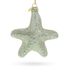 Load image into Gallery viewer, Golden Gleaming Star "Joy" Glass Christmas Ornament