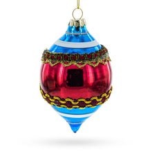 Load image into Gallery viewer, Retro Reflection Blue Retro-Inspired Glass Christmas Ornament