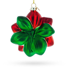 Load image into Gallery viewer, Exquisite Poinsettia Flower Glass Christmas Ornament
