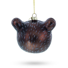 Load image into Gallery viewer, Bear Head Whimsical Glass Christmas Ornament