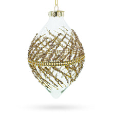 Load image into Gallery viewer, Golden Glitters on Clear Glass Radiant Glass Christmas Ornament