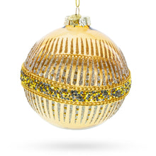 Load image into Gallery viewer, Glittering Gold Glass Christmas Ornament